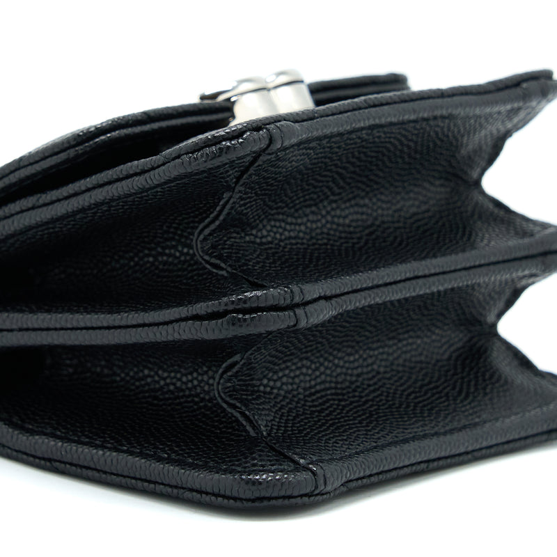 Chanel Clutch With Chain Caviar Black SHW