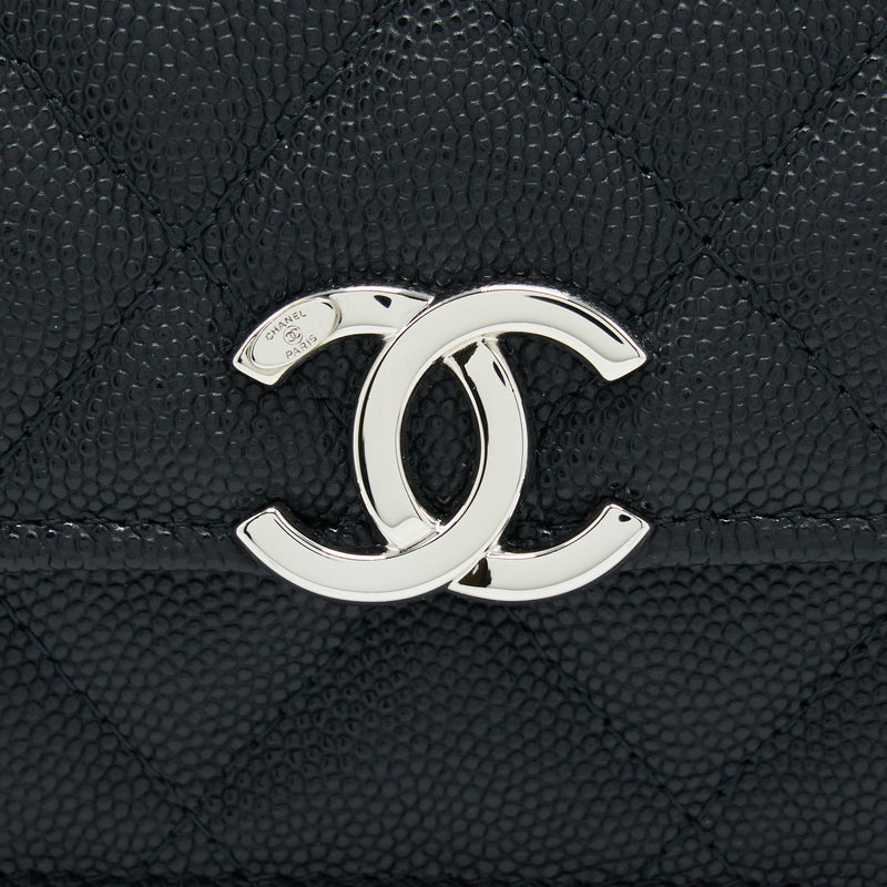 Chanel Clutch With Chain Caviar Black SHW