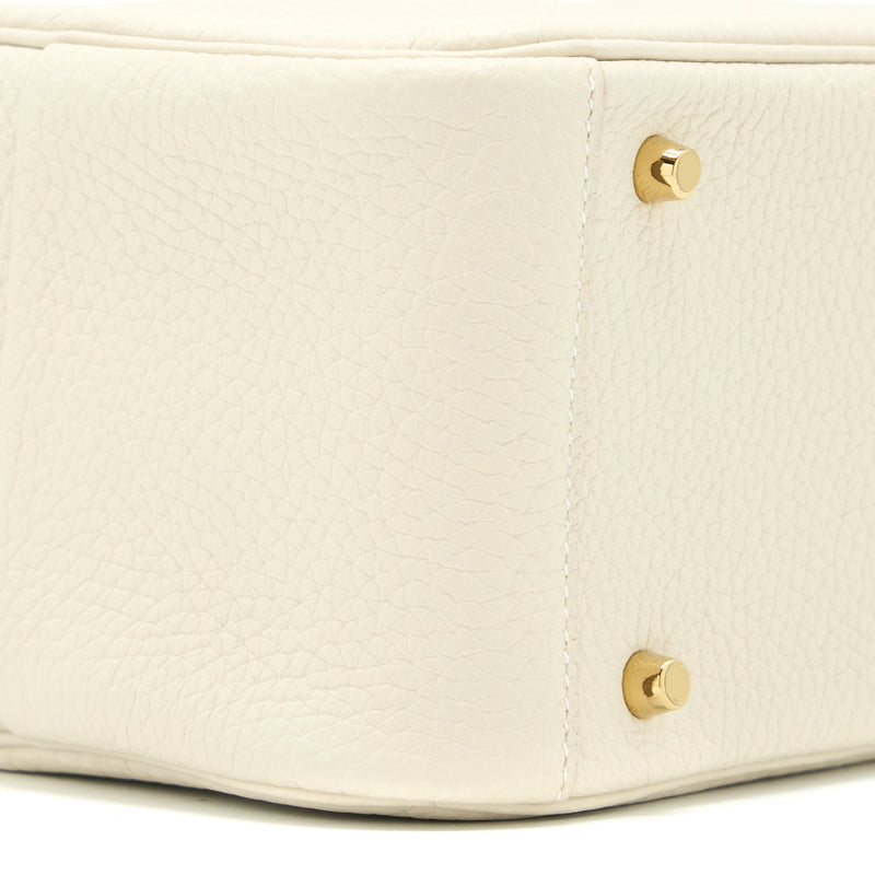Hermes Mini Lindy Clemence Craie GHW Stamp Z