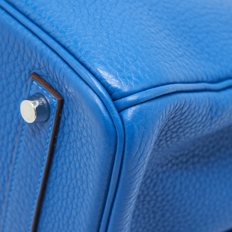 Hermes Birkin 35 Togo 7W Bleu Izmir SHW Stamp Square P