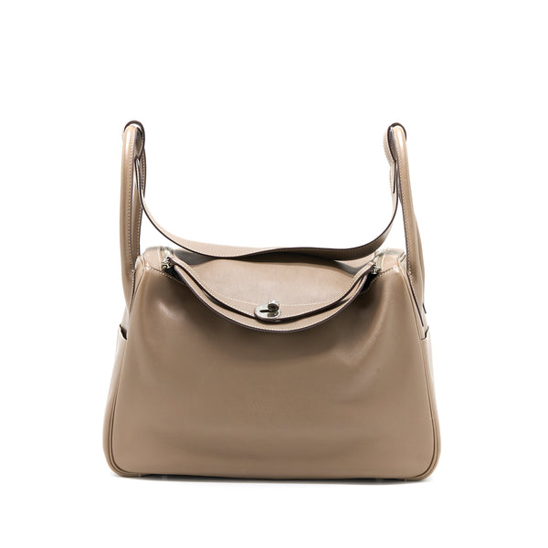 Hermes Lindy 34 Swift Etoupe SHW Stamp Square K