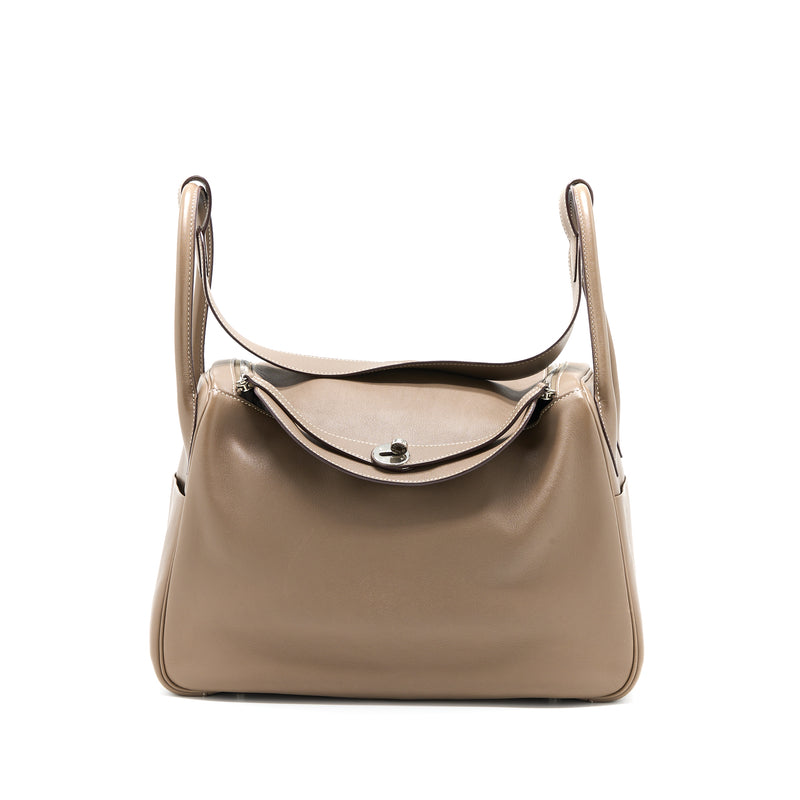 Hermes Lindy 34 Swift Etoupe SHW Stamp Square K