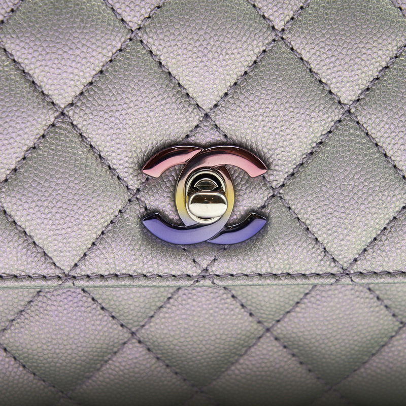 Chanel 21k small coco handle 24cm Lilac rainbow hardware