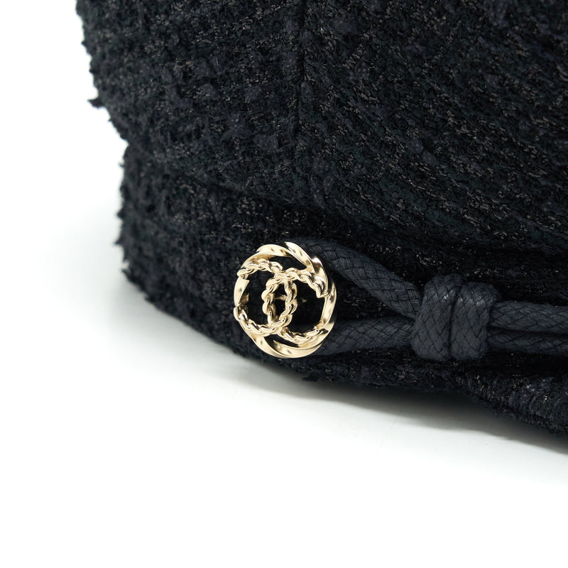 Chanel Size M Newsboy Cap Black LGHW