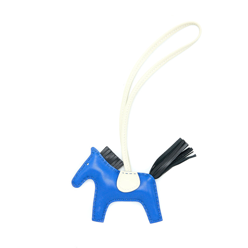 Hermes Rodeo PM Bag Charm Blue/Craie/Black Stamp U