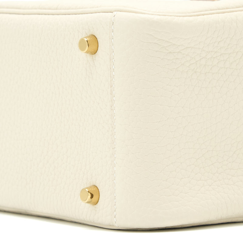 Hermes Mini Lindy Clemence Craie GHW Stamp Z