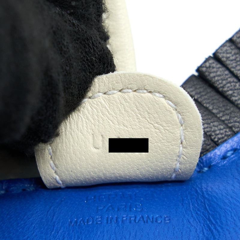 Hermes Rodeo PM Bag Charm Blue/Craie/Black Stamp U