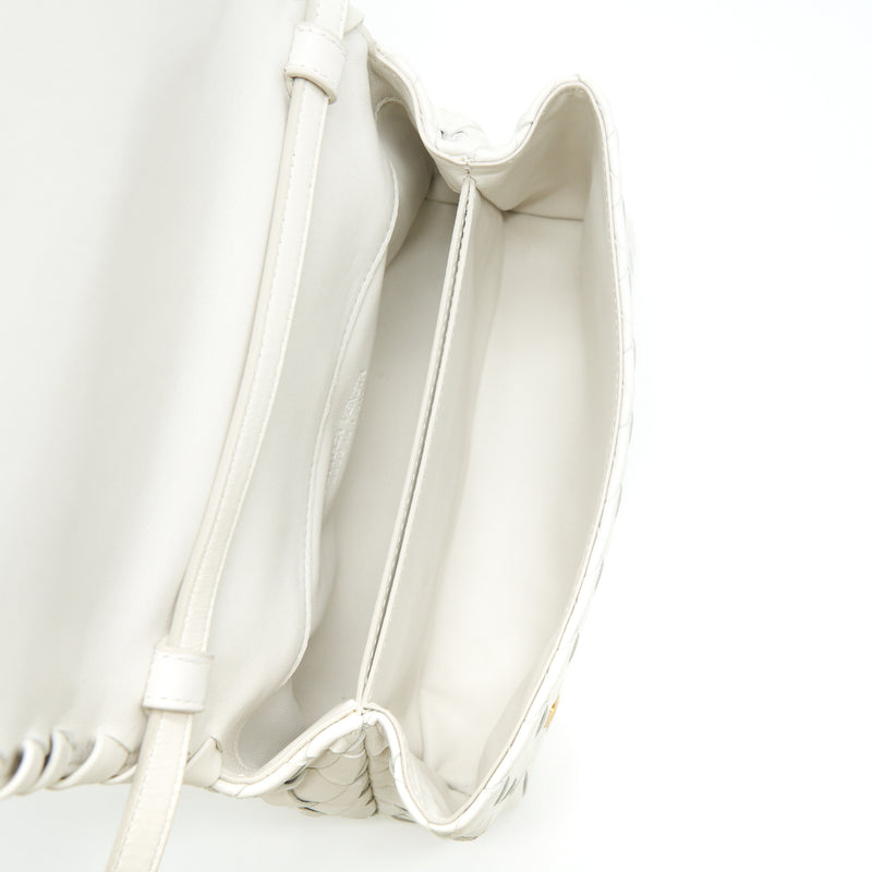 Bottega Veneta Crossbody Bag  Intrecciato White