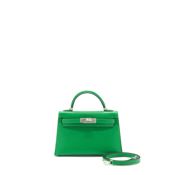 Hermes Mini Kelly 20cm Chevre 1K Bambou SHW Stamp Y