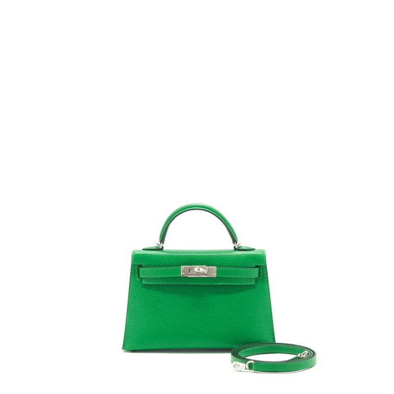 Hermes Mini Kelly 20cm Chevre 1K Bambou SHW Stamp Y