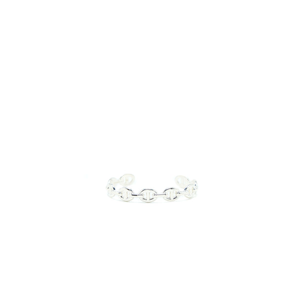 Hermes Size SH Chaine D’Ancre Enchainee Bracelet, Medium Model Silver