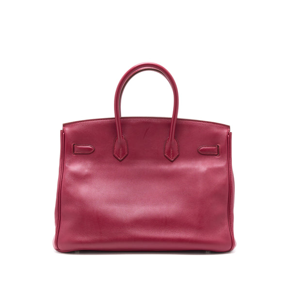 Hermes Birkin 35 Swift Rubis SHW Stamp Square O