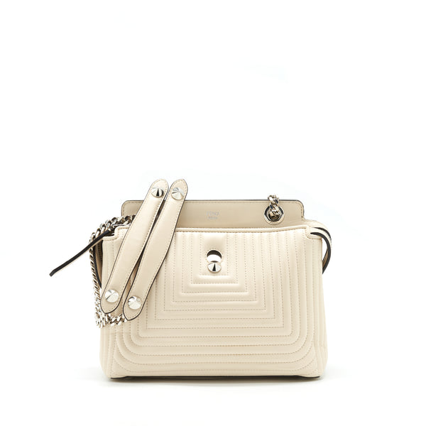 Fendi Dot Com Bag White SHW