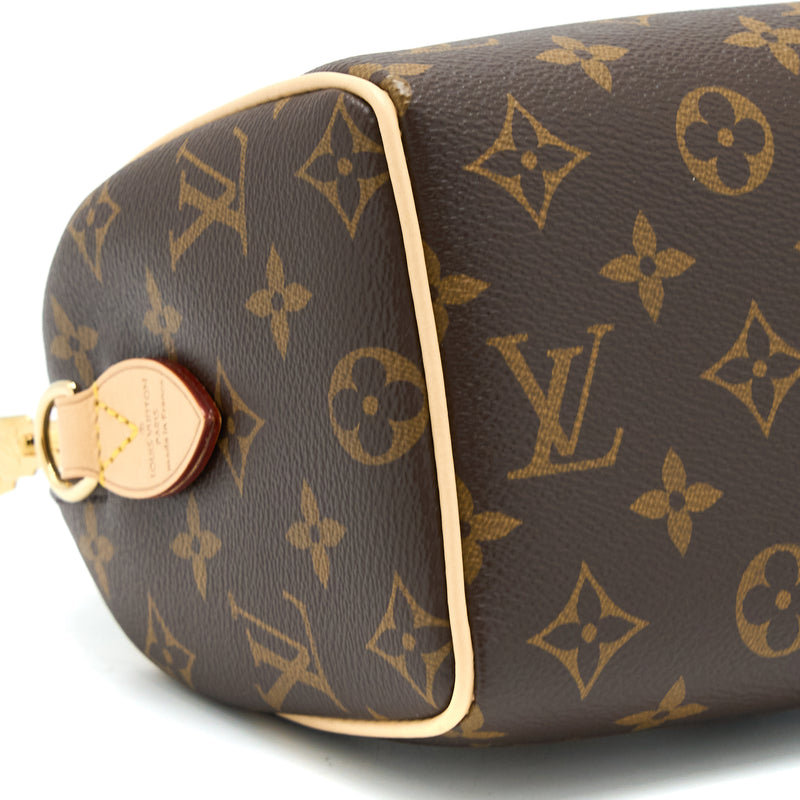 Louis Vuitton Speedy Bandouliere 20 Monogram Canvas Black Strap GHW (New Version)