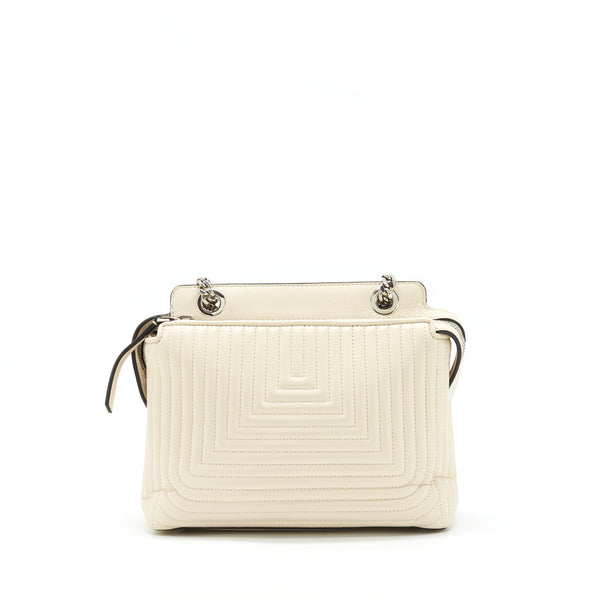 Fendi Dot Com Bag White SHW