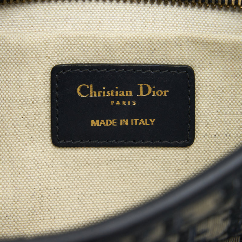 Dior Oblique diorquake clutch with extra woven logo bag strap