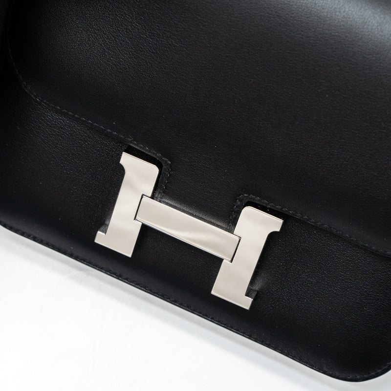 Hermes Mini Constance Swift Black SHW Stamp A