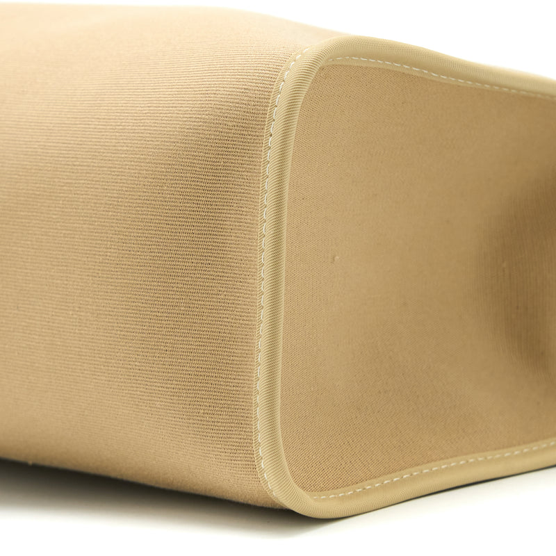 Hermes Herbag 31 Zip Bag Canvas/Hunter Trench/Blue Indigo SHW Stamp Z