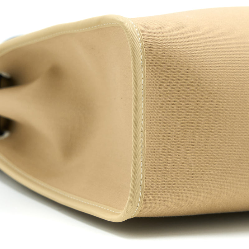 Hermes Herbag 31 Zip Bag Canvas/Hunter Trench/Blue Indigo SHW Stamp Z