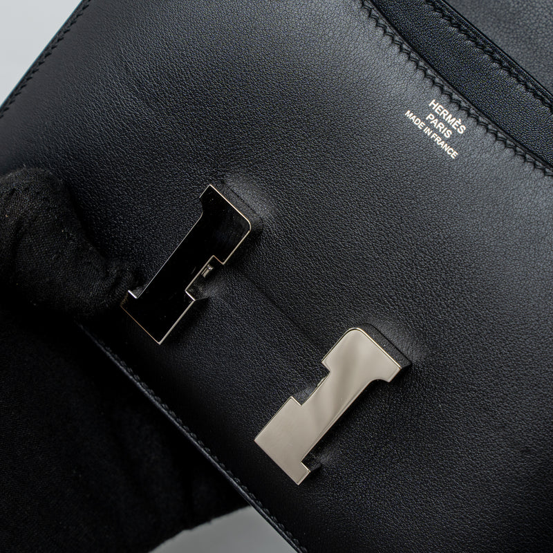 Hermes Mini Constance Swift Black SHW Stamp A