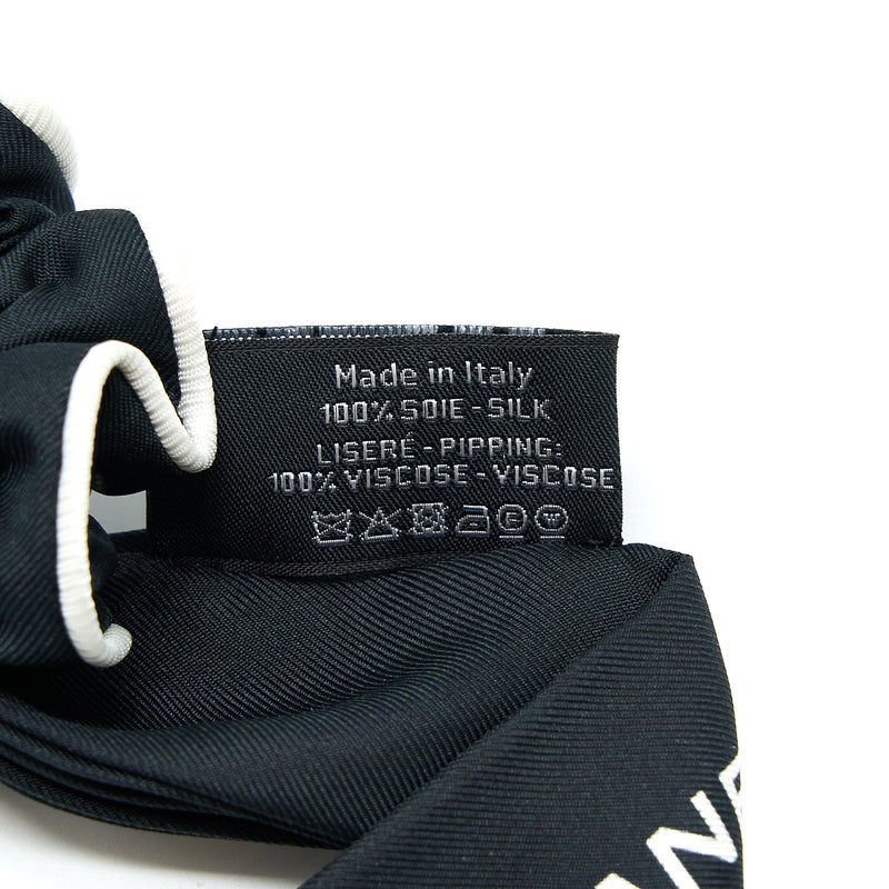 Chanel 23P Hair Tie Letter/CC Logo Fabric Black/White