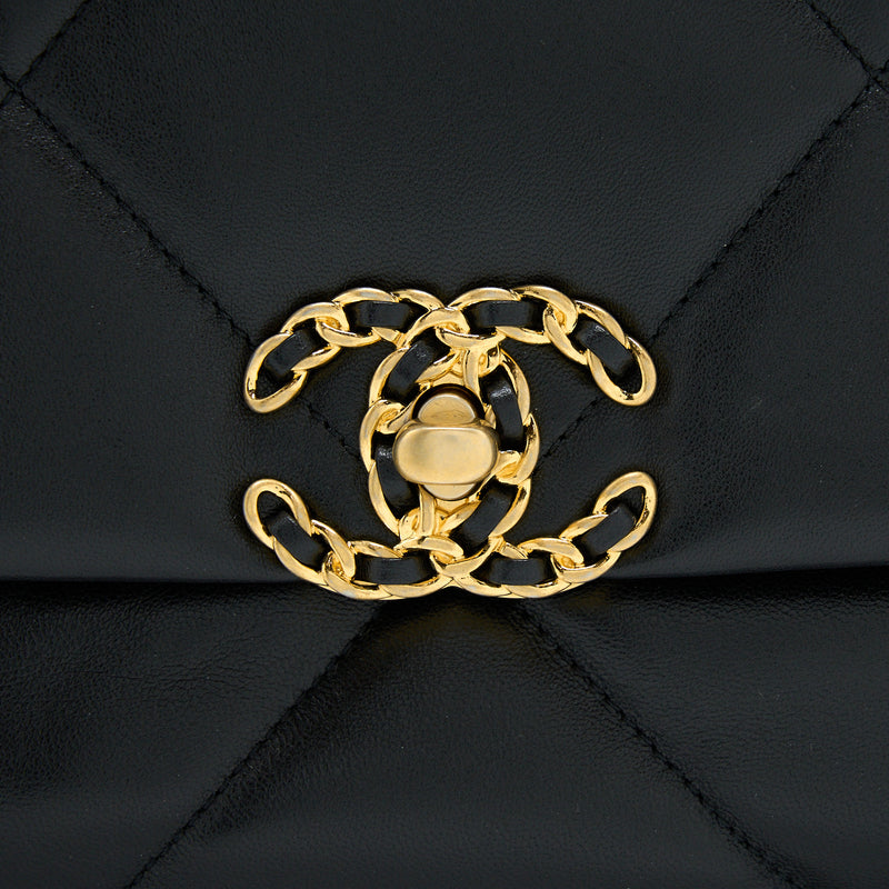 Chanel Small 19 Bag Lambskin Black Multicolour Hardware (Microchip)