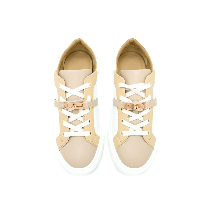 Hermes Size 38 Femme Day Sneaker Calfskin Multicolour RGHW