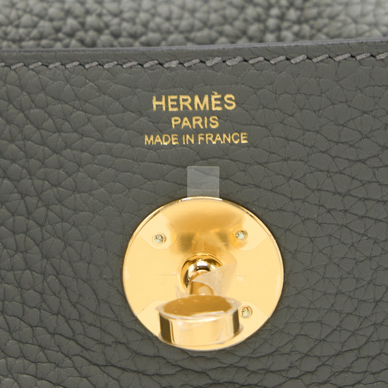 Hermes Lindy 26 Clemence 0L Gris Meyer GHW Stamp U
