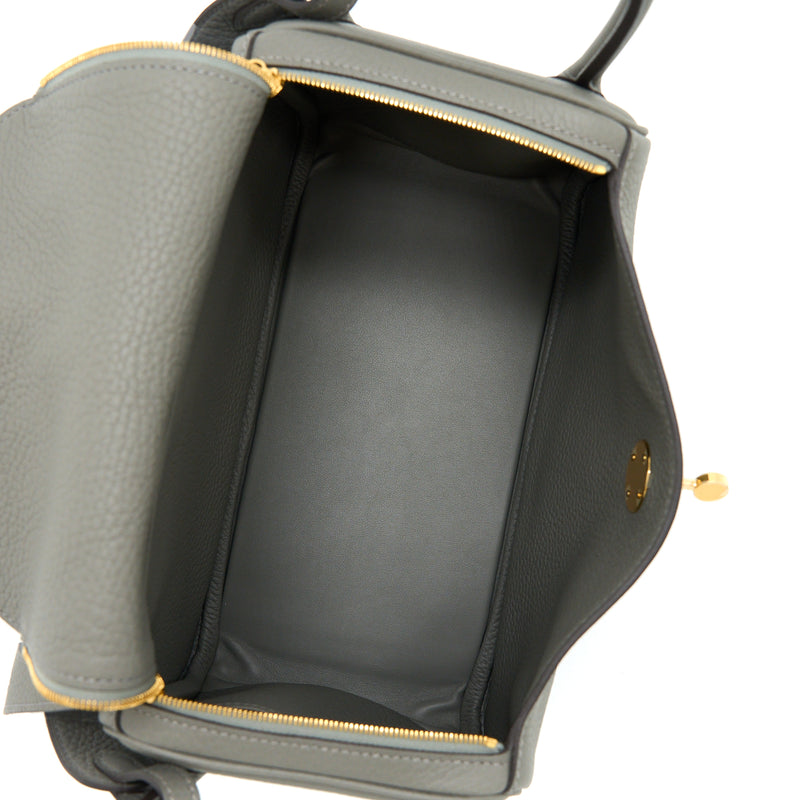 Hermes Lindy 26 Clemence 0L Gris Meyer GHW Stamp U