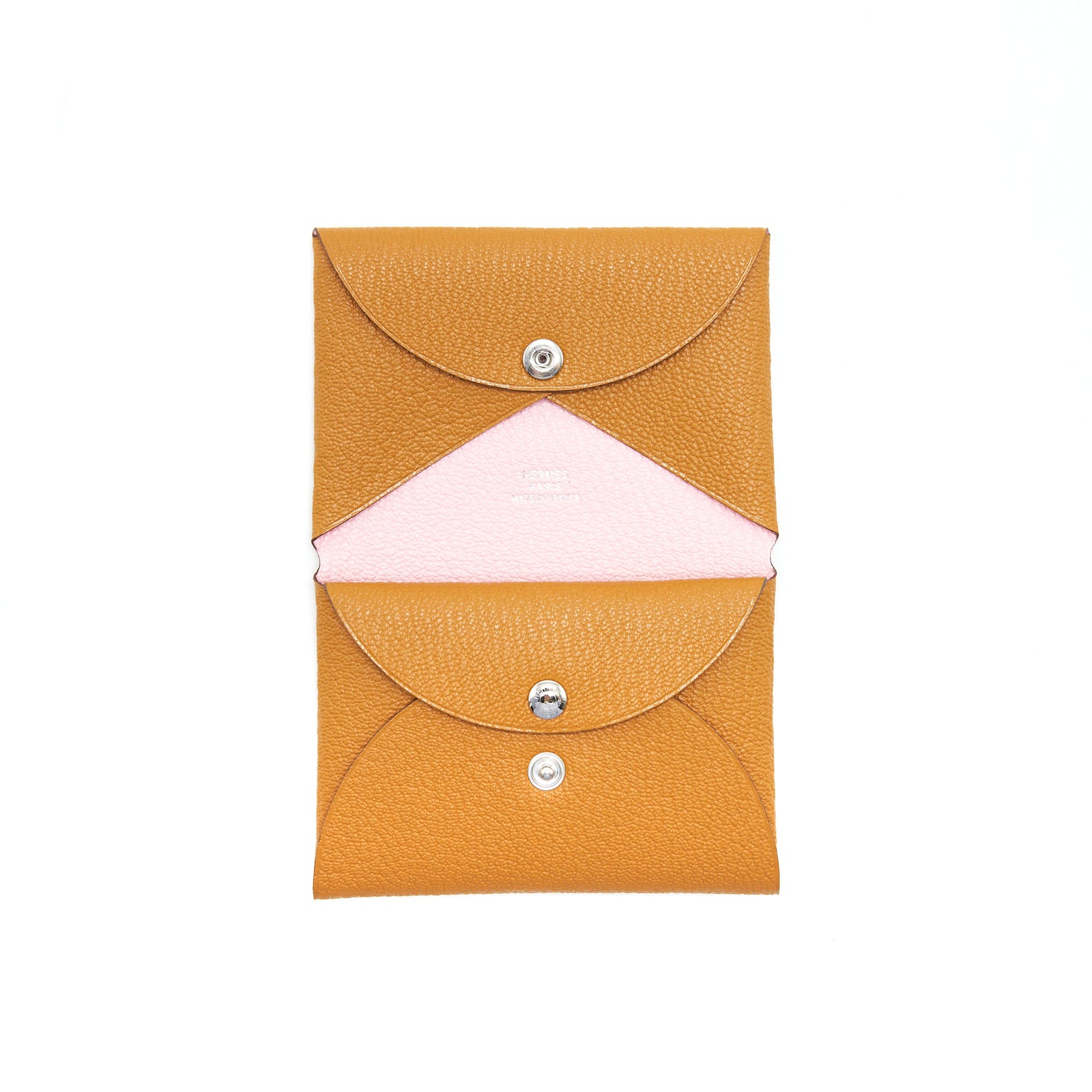 ☆上品に☆【Hermes】Calvi Duo Compact カードホルダー Caramel Calvi Duo Compact card holder | Hermès Singapore
