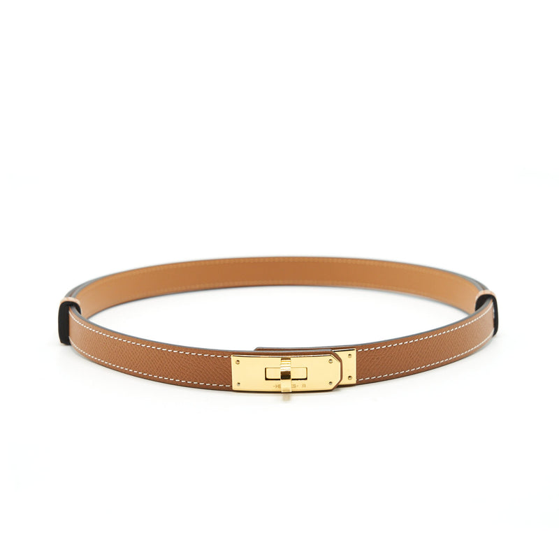 Hermes Kelly 18 Belt Gold with GHW Epsom