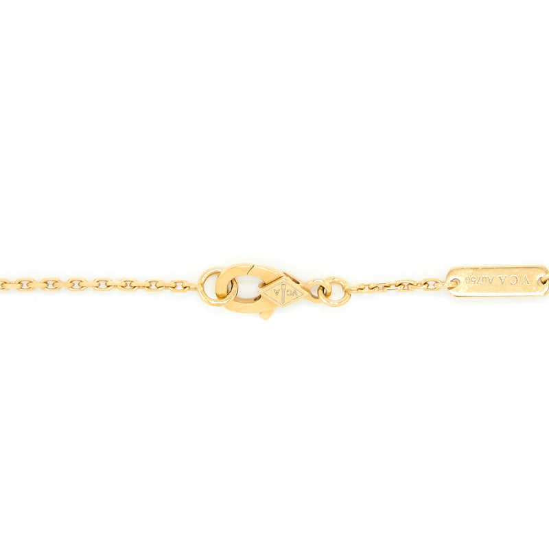 Van Cleef & Arpels Vintage Alhambra Pendant Carnellian Yellow gold
