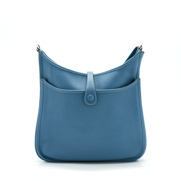 Hermes Evelyne 29 Bag Clemence Blue Jeans SHW Stamp Square M