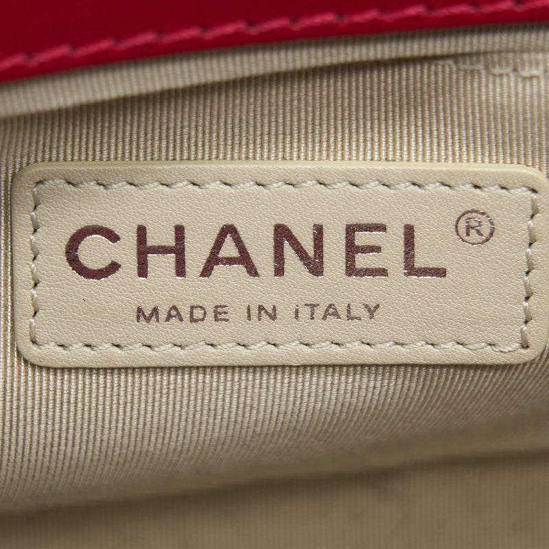 Chanel Medium Boy Bag Lambskin Red SHW
