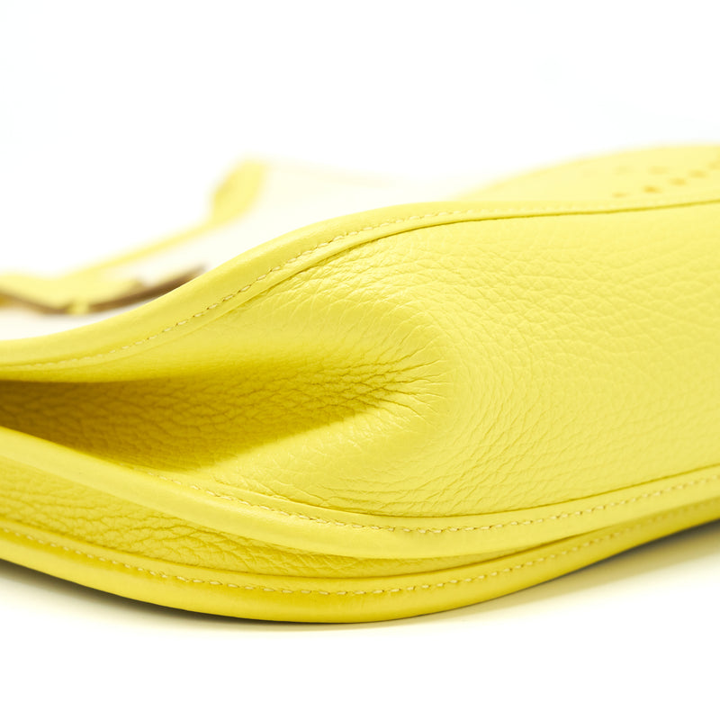 Hermes Evelyne 29 Canvas And Leather Ecru / Citron / Lime Stamp Y