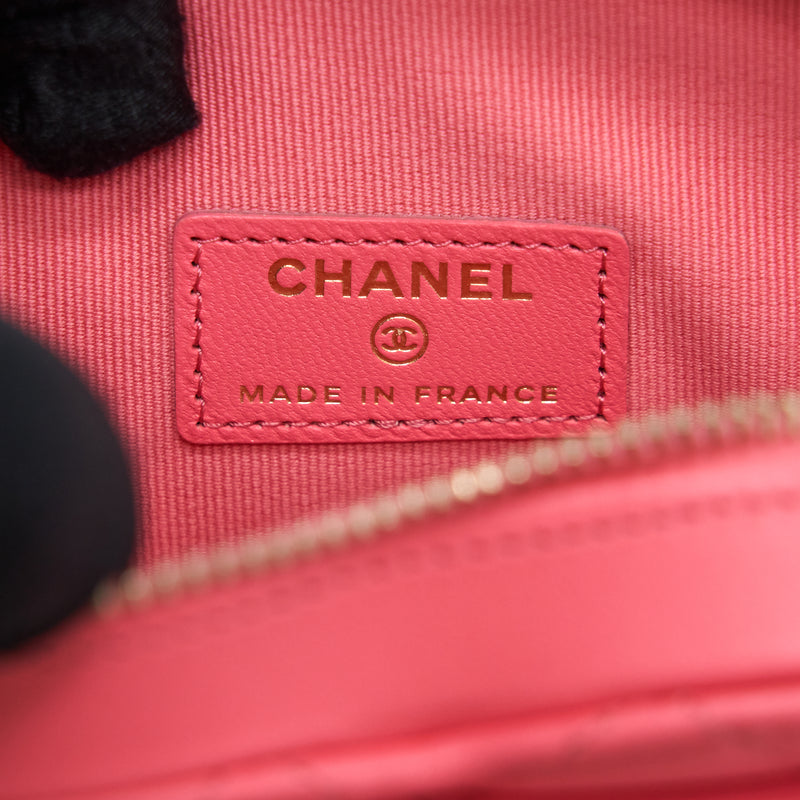 Chanel Vanity Case Bag Small 22S Calfskin Coral Pink