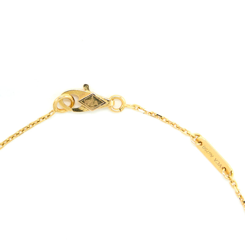 Van Cleef & Arpels Sweet Alhambra Pendant Carnelian Rose Gold