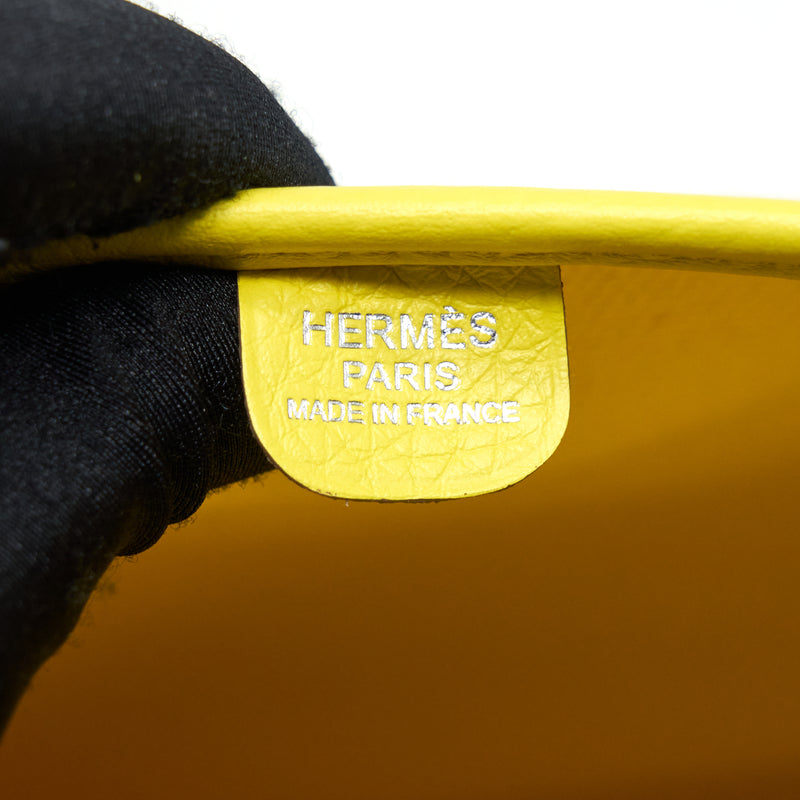 Hermes Evelyne 29 Canvas And Leather Ecru / Citron / Lime Stamp Y