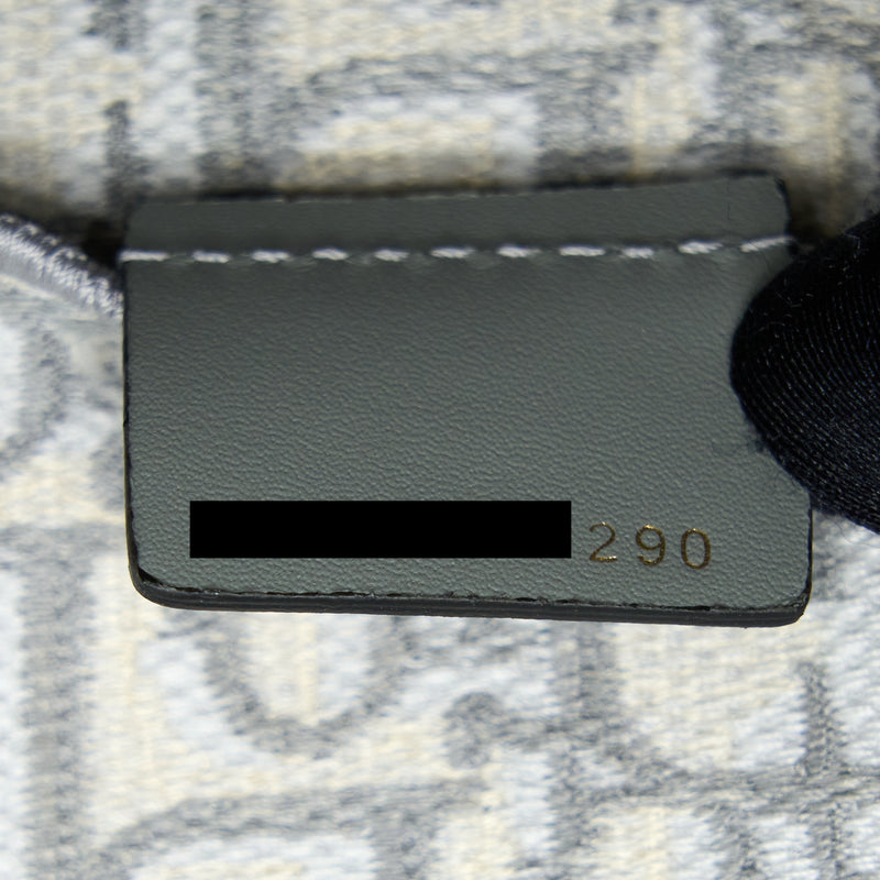 Saddle Bag Gray Dior Oblique embroidery