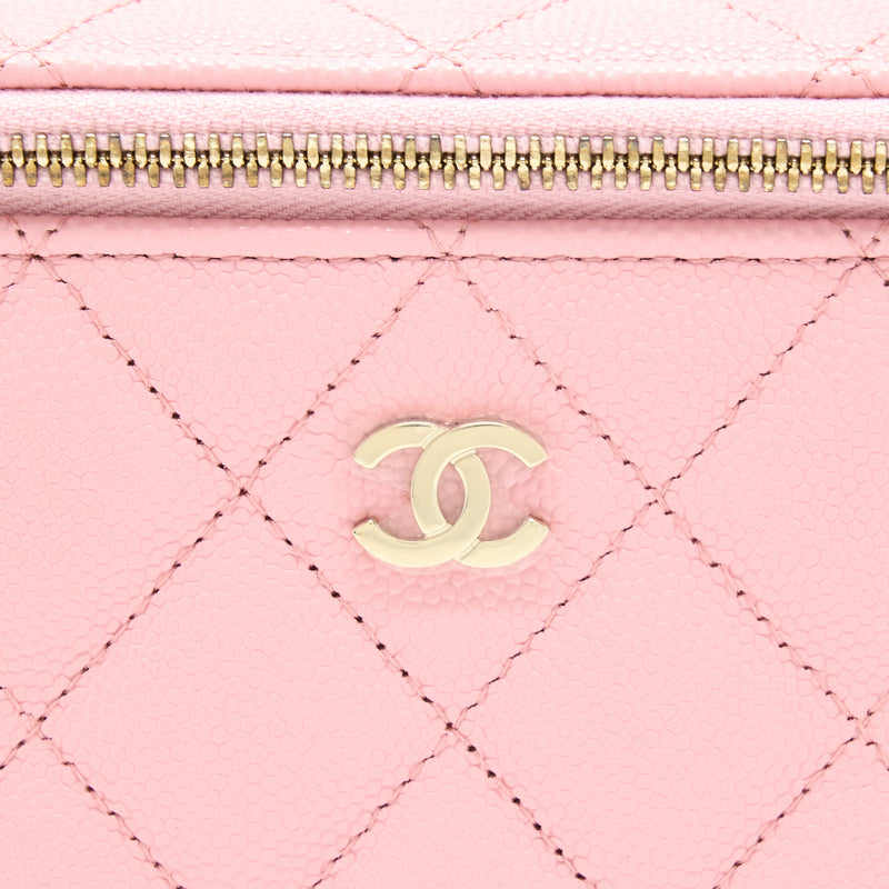 Chanel 22C Long Vanity With Chain Caviar Pink LGHW