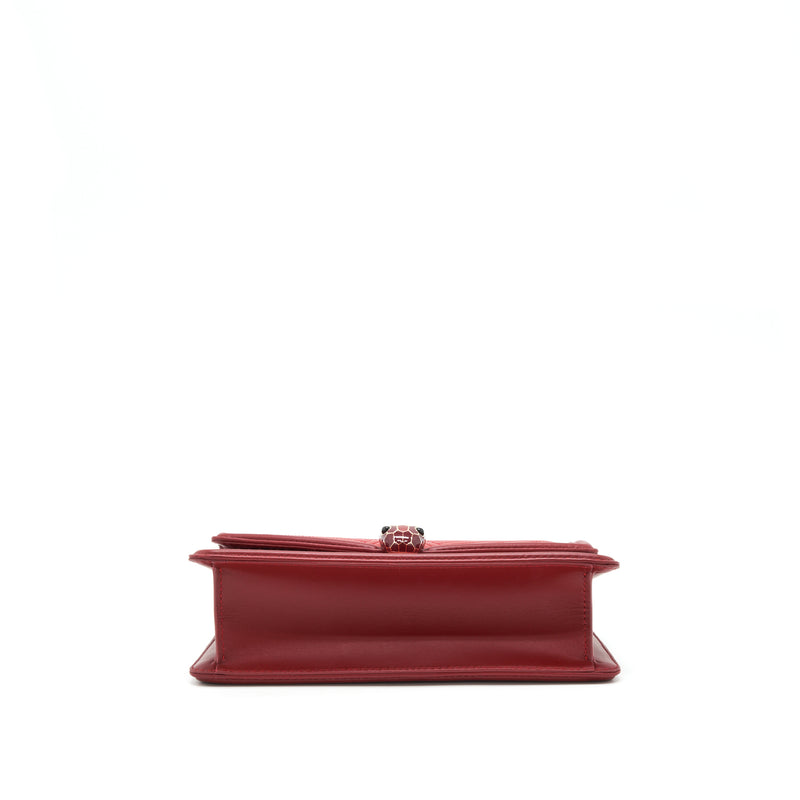 Bvlgari Serpenti Diamond Blast Shoulder Bag Red