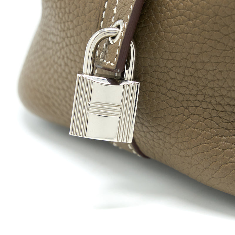 Hermes Picotin 18 Lock Bag Clemence Etoupe SHW Stamp C
