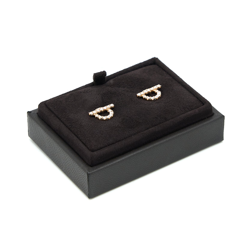 Hermes Finesse Earrings Rose Gold Diamonds