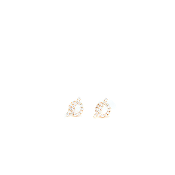 Hermes Finesse Earrings Rose Gold Diamonds
