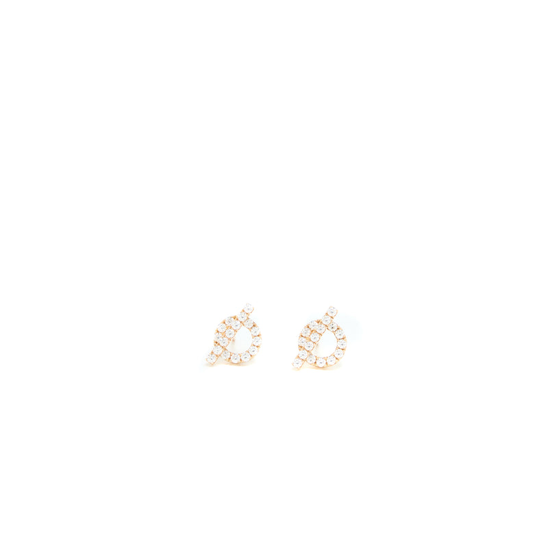 Hermes Finesse Earrings Rose Gold Diamonds