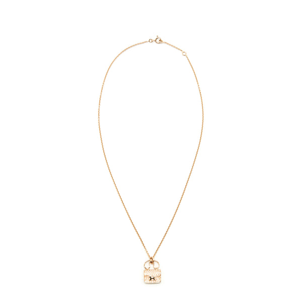 Hermes Amulettes H Constance Pendent 18K Rose Gold
