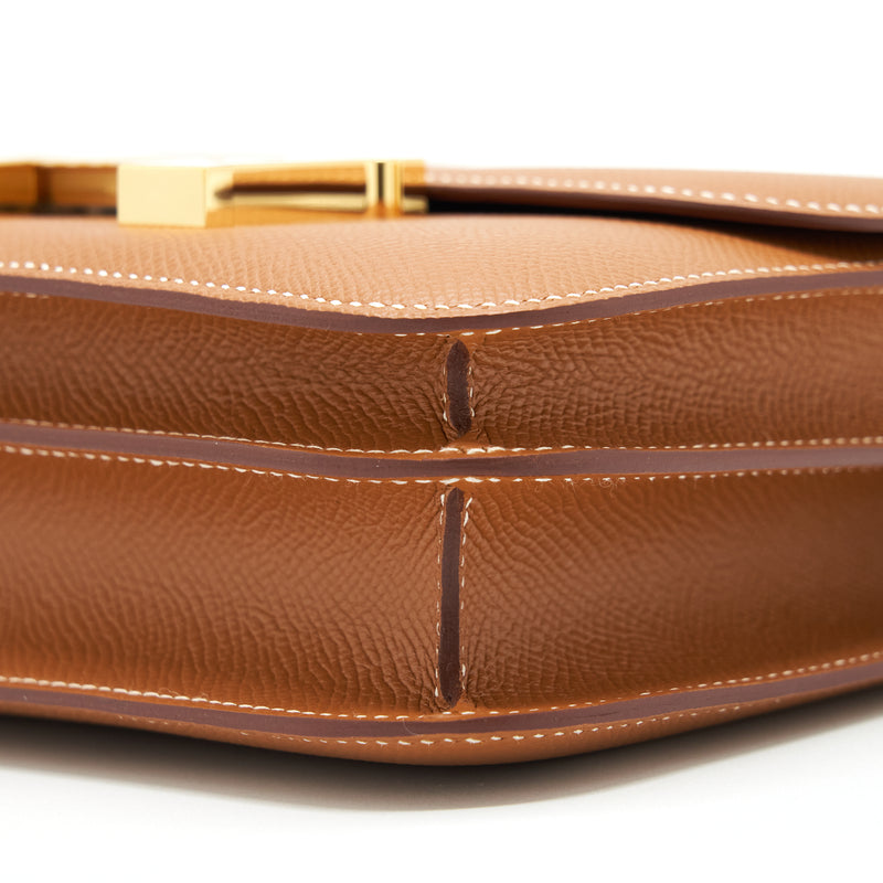 Hermes Mini Constance Epsom Gold GHW Stamp Z