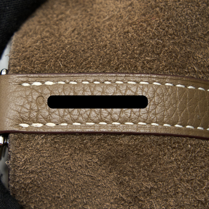 Hermes Picotin 18 Lock Bag Clemence Etoupe SHW Stamp C