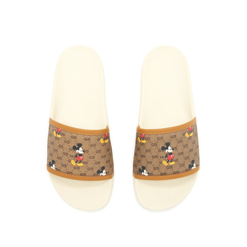 Gucci Size38 X Disney Mickey Mouse Canvas Sliders