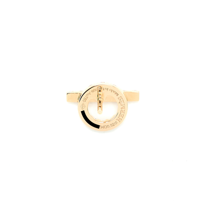 Hermes Finesse Earrings Rose Gold Diamonds